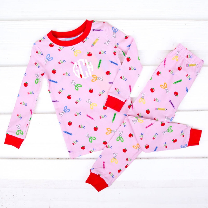 Pink Apple Print Pajamas