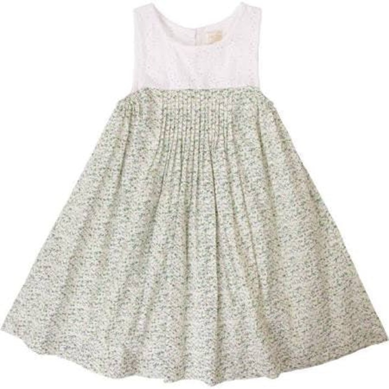 Poppie Dress Mini Green Floral in green