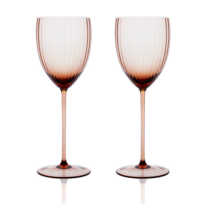 Quinn Amber White Wine Glasses, Set of 2