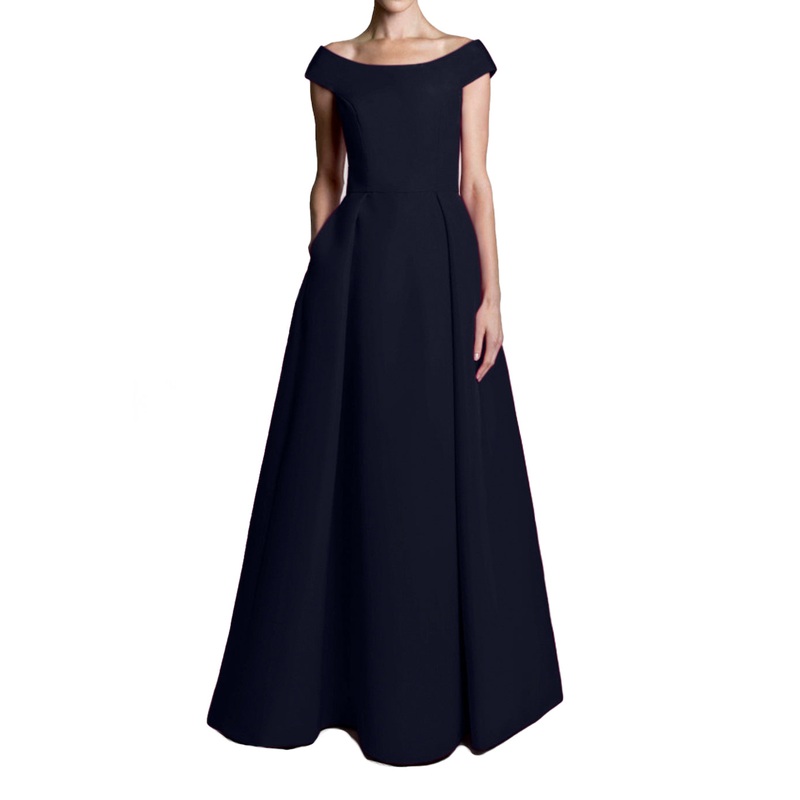 Silk Faille Off-The-Shoulder Ball Gown