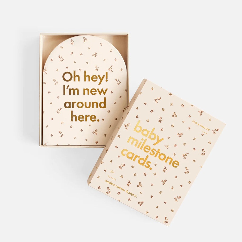 Baby Milestone Cards - Broderie