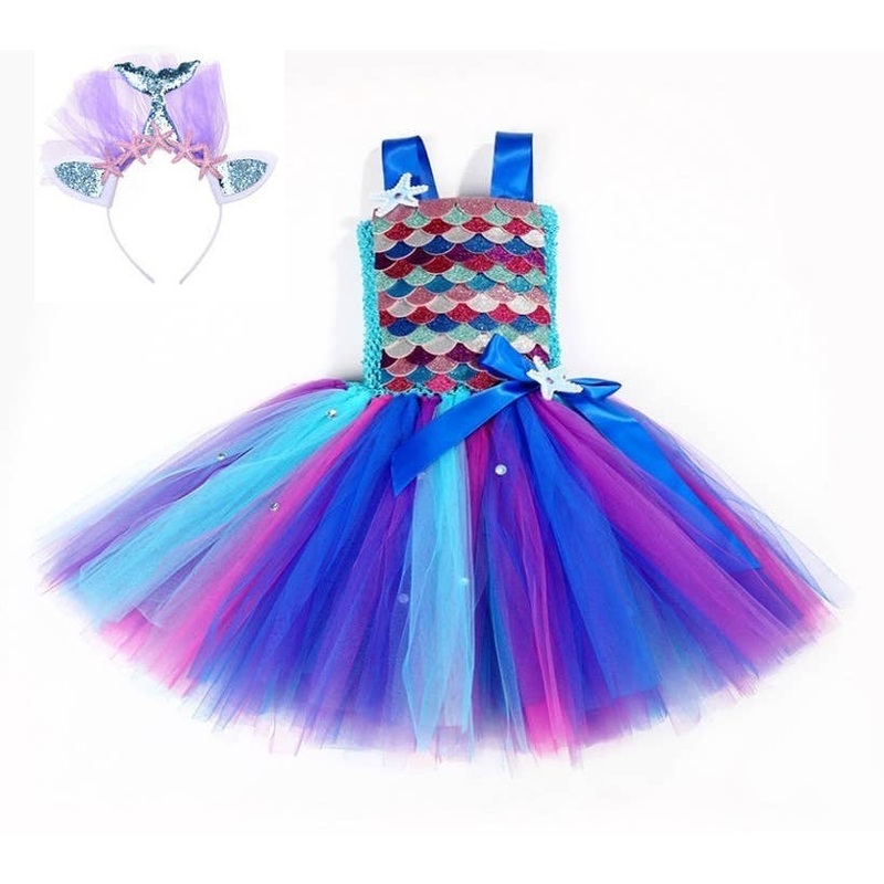 Glittery Mermaid Tutu with Headband