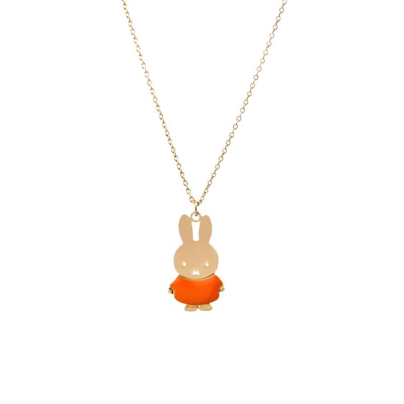 titlee x miffy rabbit necklace orange