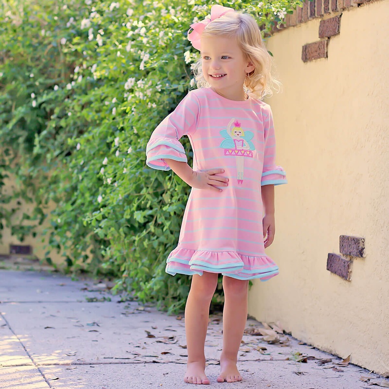 Ballerina Stripe Ruffle Dress