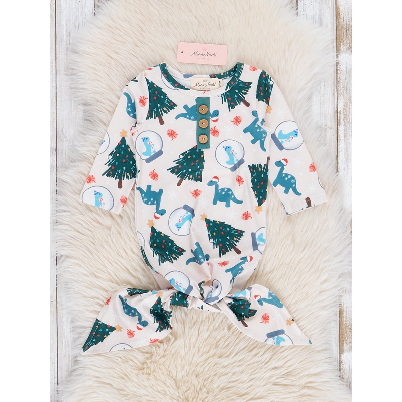 Dinosaurs & Evergreens Knot Gown