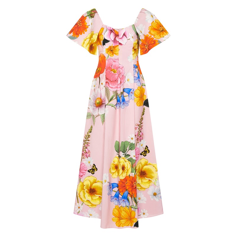 Gracie Taffeta Maxi Dress in Juayua Pink