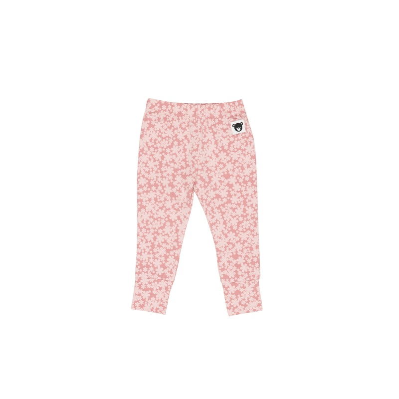 Huxbaby Smile Floral Legging Dusty Rose in Pink