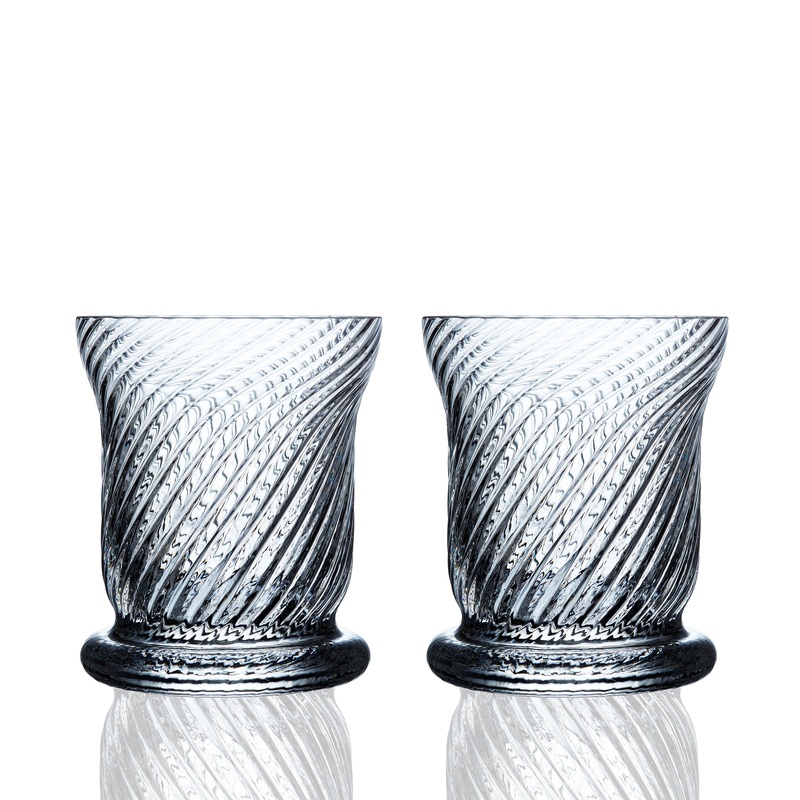 Quinn Optic Votive Holders Clear, Set of 2