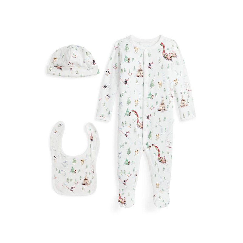 RL Baby x Riley Sheehey 3-Piece Gift Set in Holiday