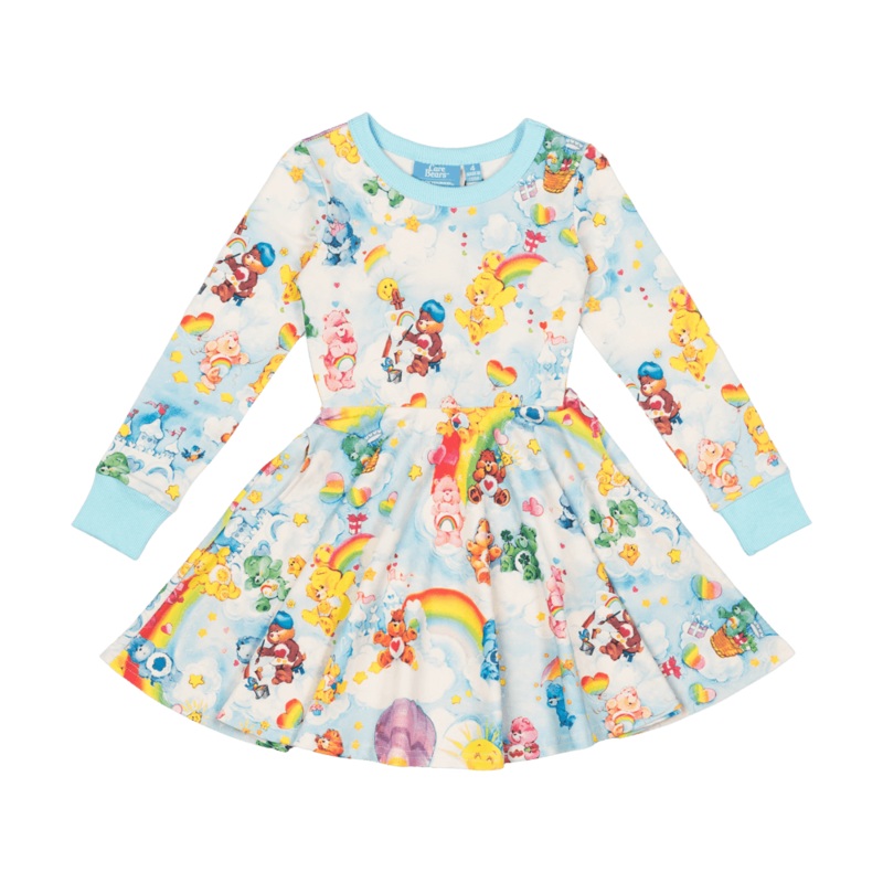 Rock your baby Care Bears reach for the stars LS waisted dress