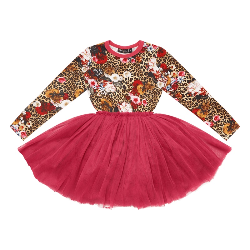 Rock Your Baby Leopard Floral Circus Dress