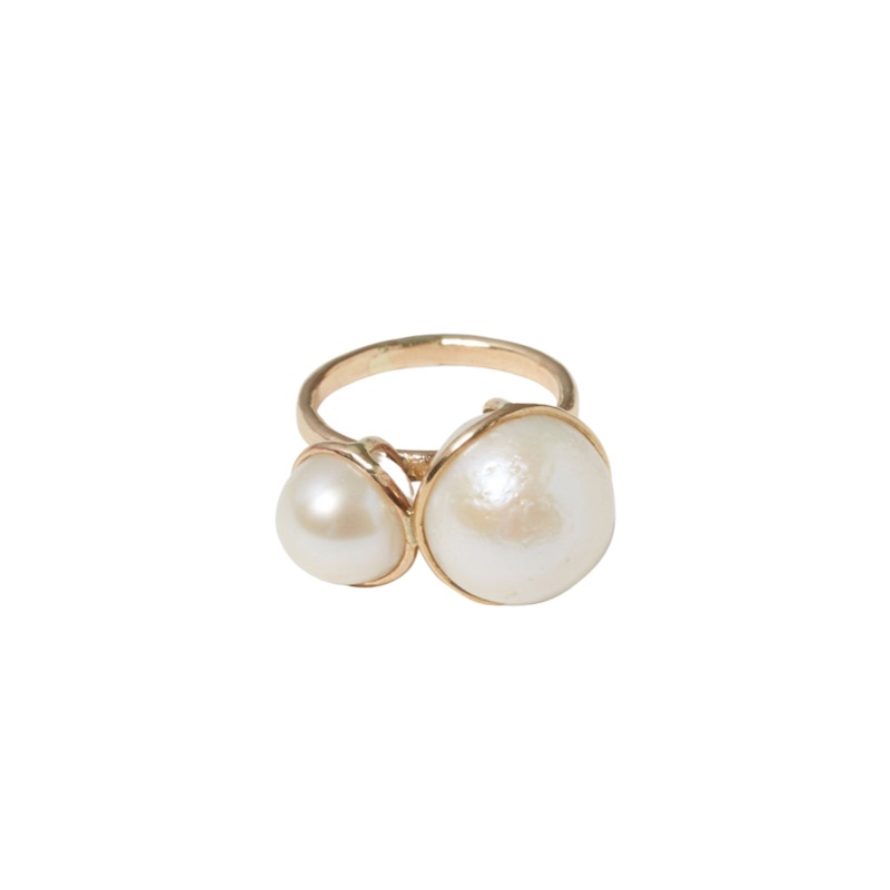14k Phoebe Ring White Pearl