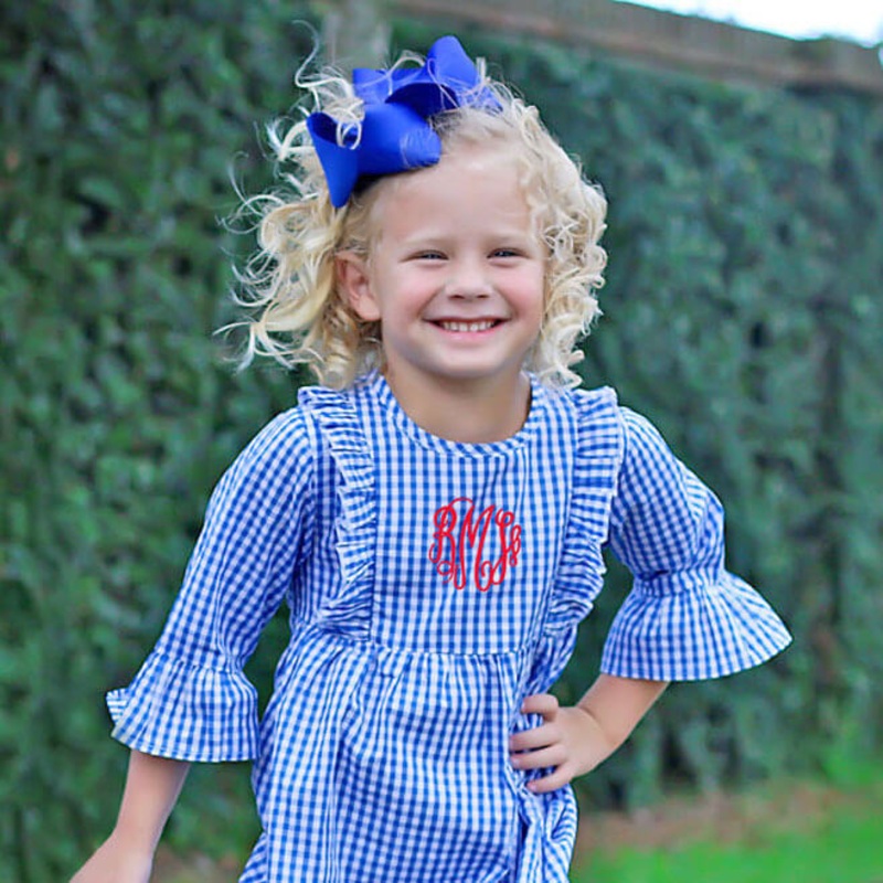 Blue Gingham Olivia Dress