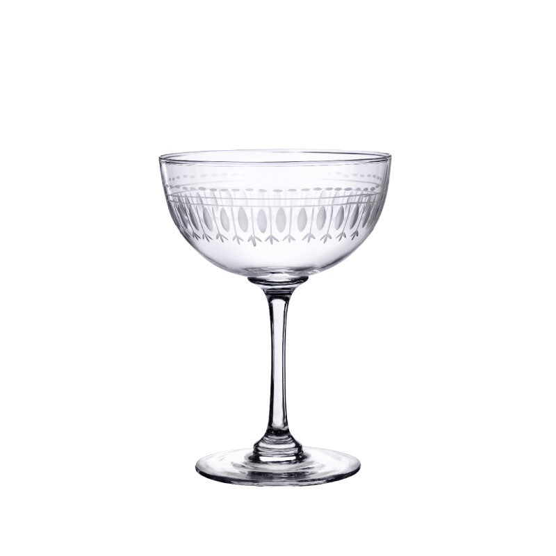 Crystal Champagne Saucers with Ovals Design S97453763