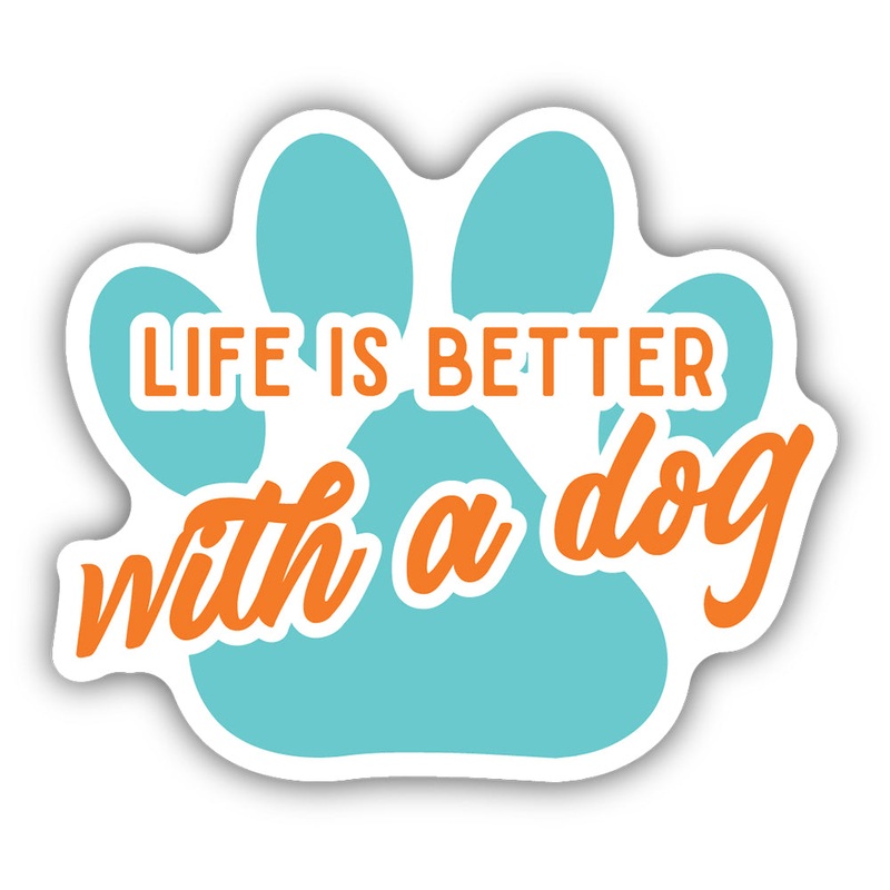Dog Paw Print Sticker 1411-LSTK
