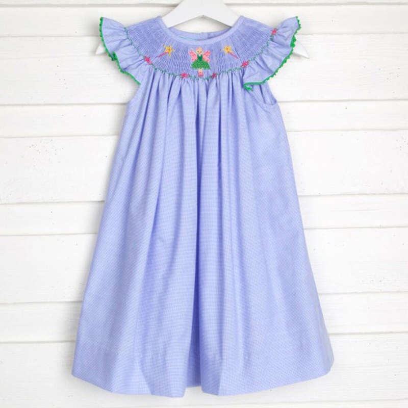 Fairies Smocked Micro Gingham Dress