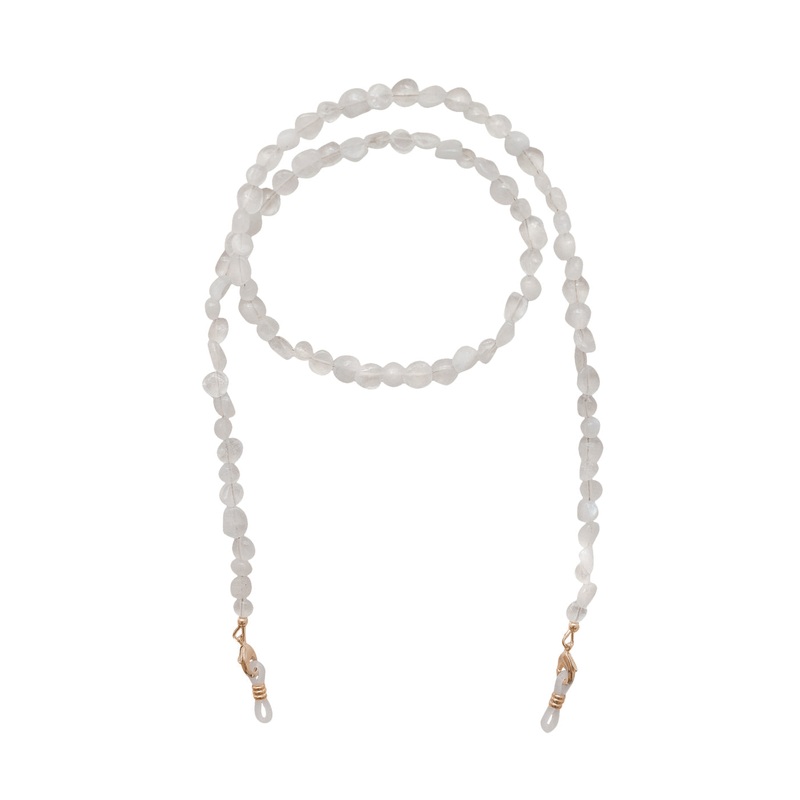 Gemstone Sunglass Chain in White