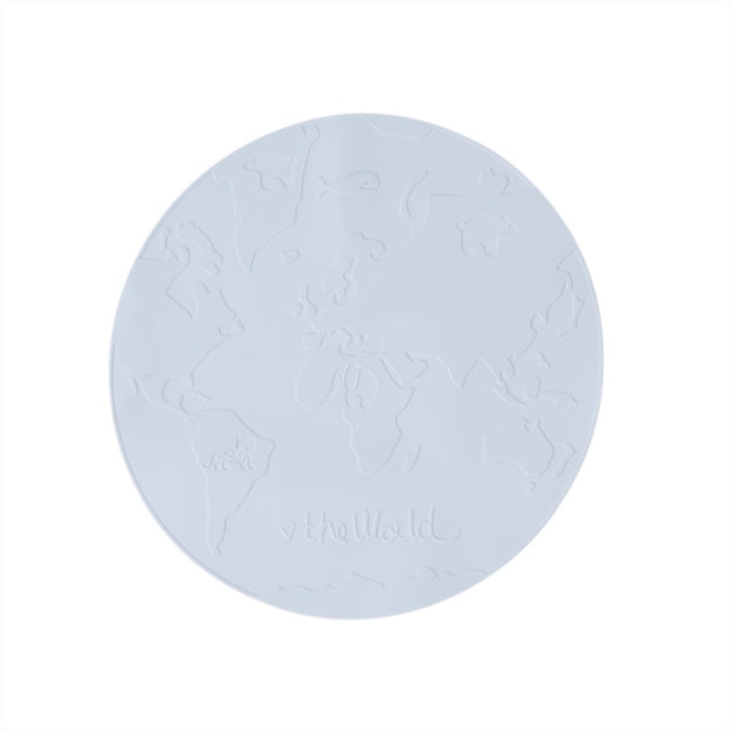 OYOY Placemat The World | Ice Blue