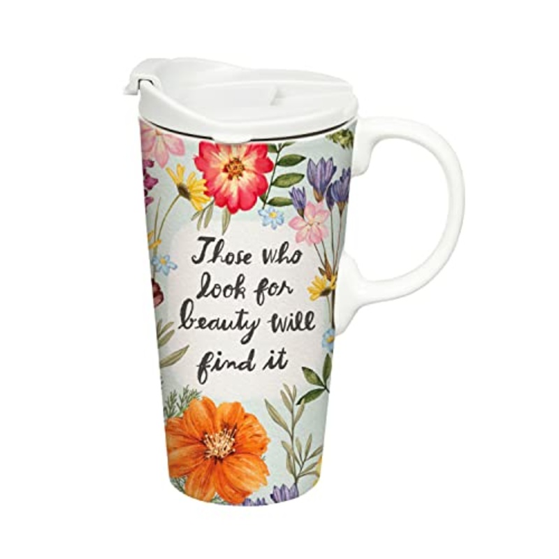 Beauty Will Find It Ceramic Travel Cup 3CTC109722A