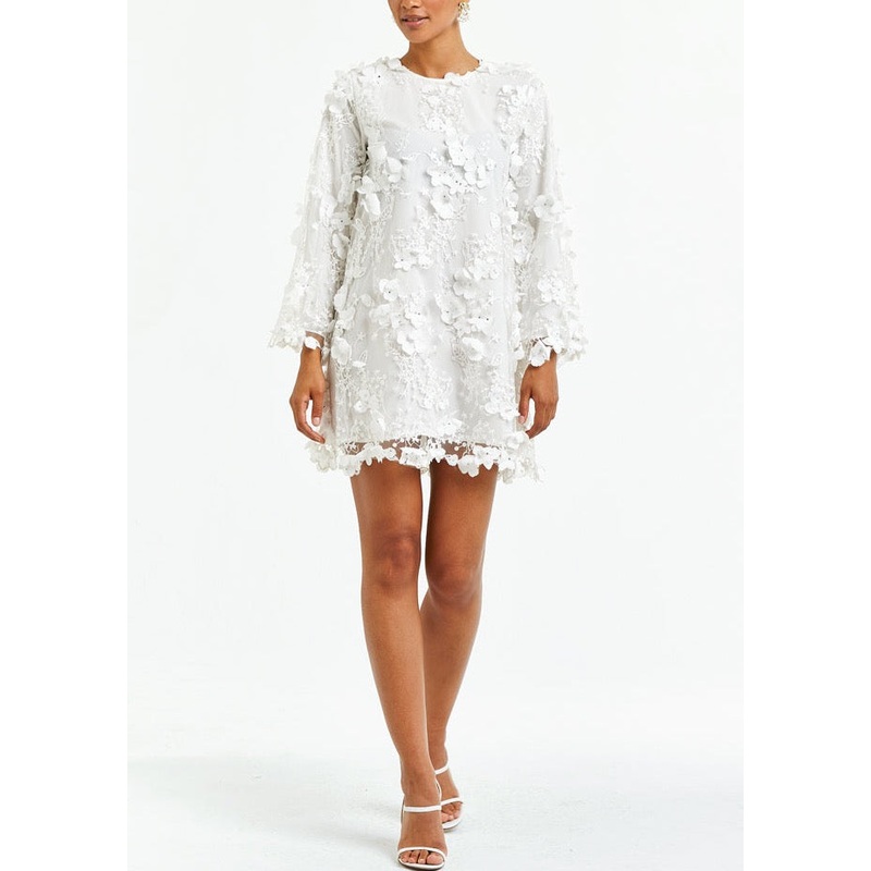 Flora Mini Dress in White