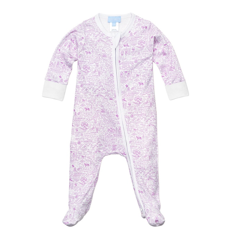 Houston Zip Baby Onesie in Houston Cowgirl Pink