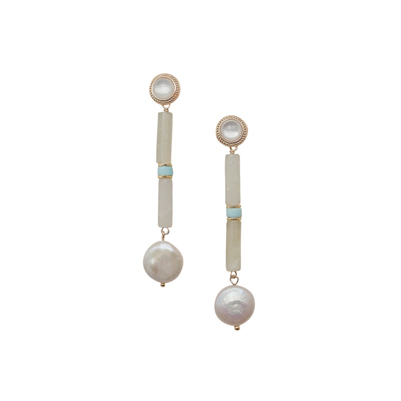 Jennie Earrings in Light-Green