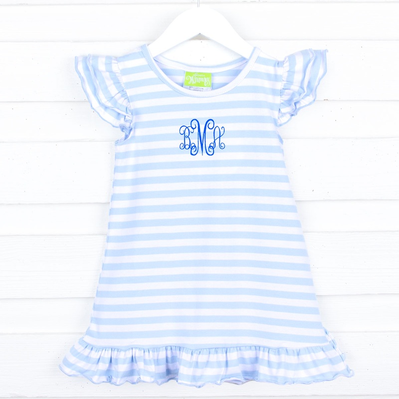Light Blue Wide Stripe Milly Dress