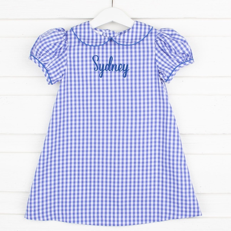 Royal Blue Check Sally Dress