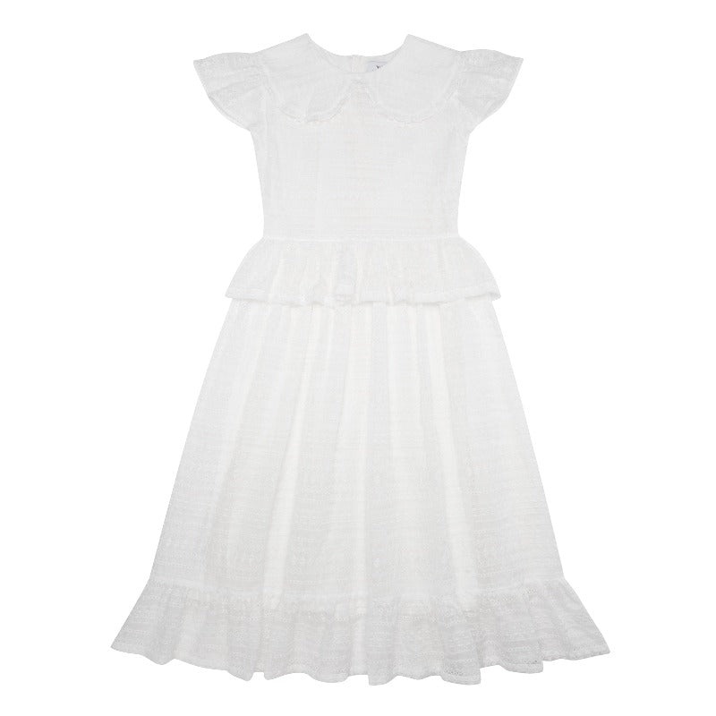 the middle daughter ray of light chiffon dress white