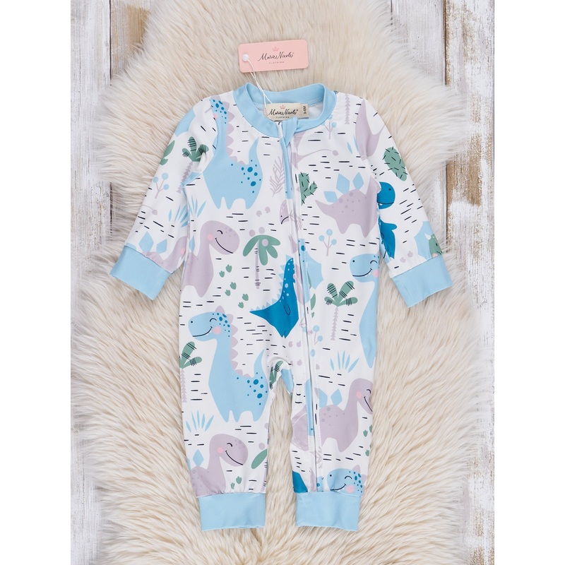 Blue Sweet Dinos Sleeper Pajamas