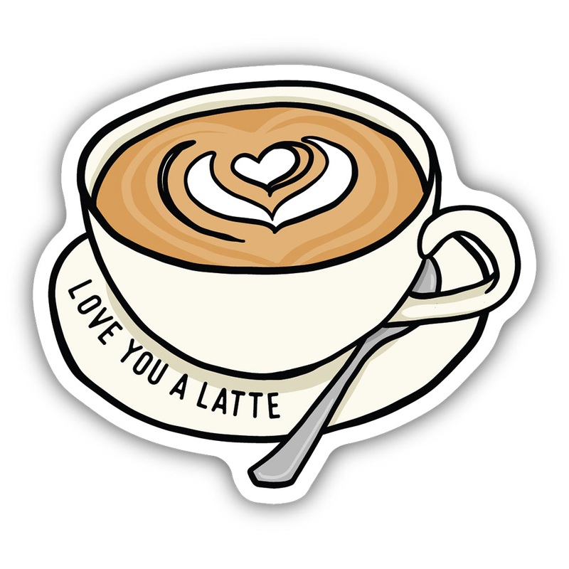 Love You a Latte Sticker 1708-LSTK