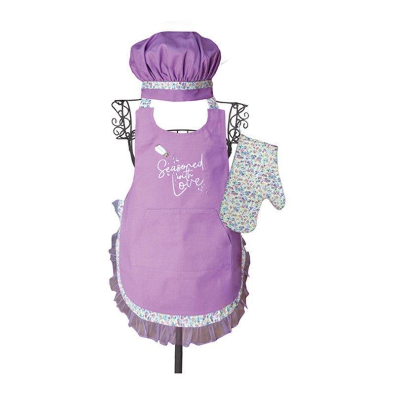 Seasoned With Love Child Apron 3-Piece Set IOIZSL