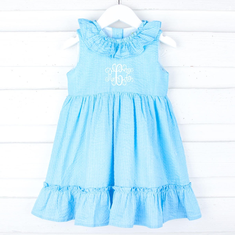 Spring Teal Stripe Allison Dress