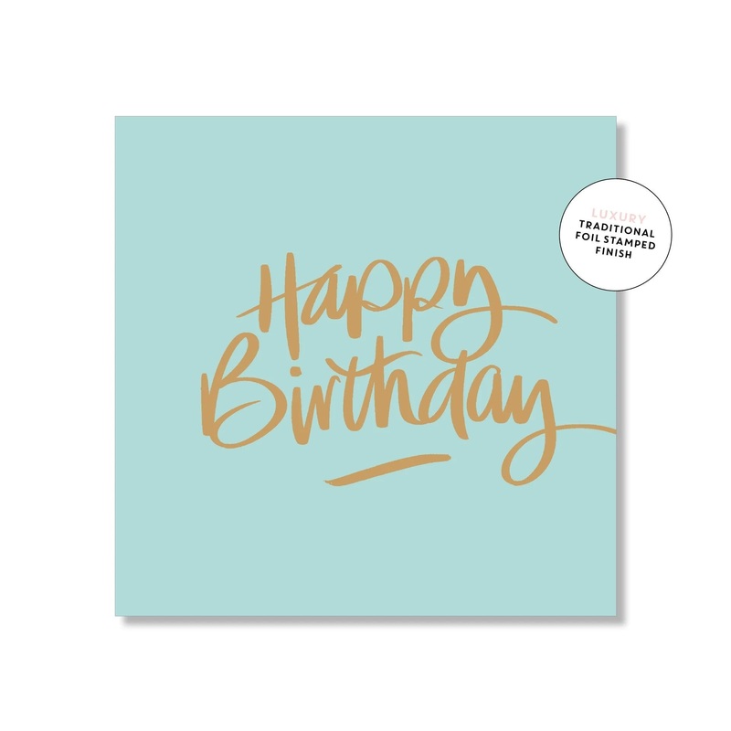 Birthday Script - Minty Greeting Card