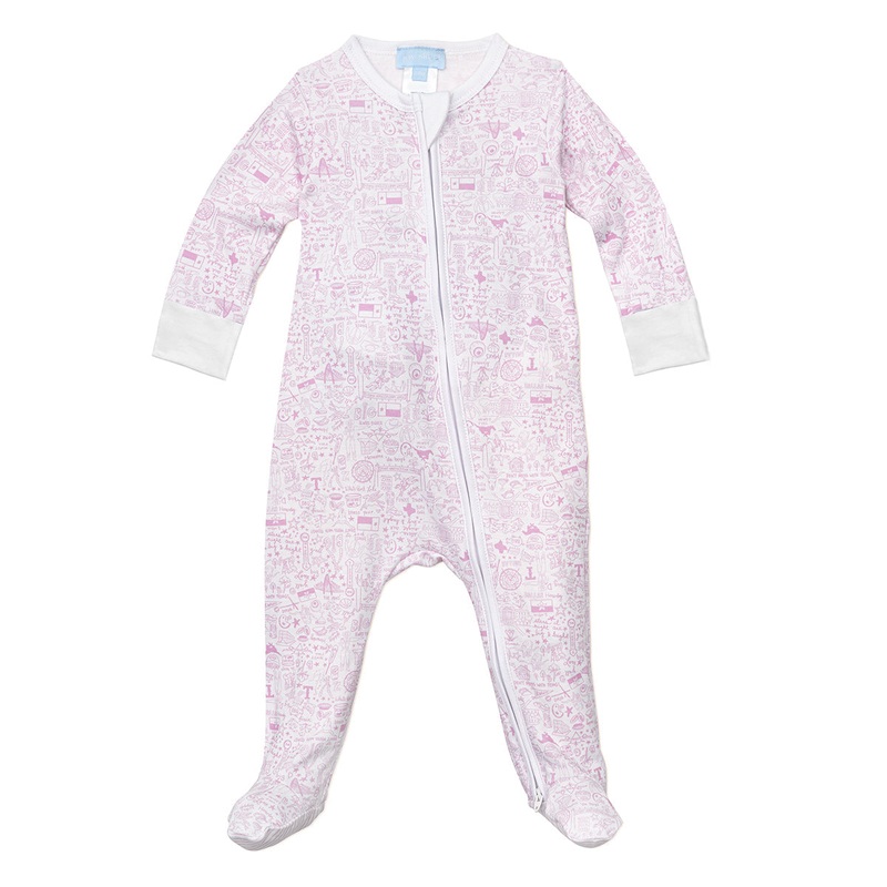 Dallas Fort Worth Zip Baby Onesie in Love Field Pink