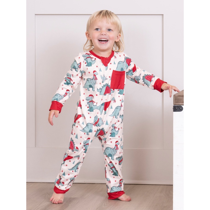 Dinosaur Dreams Christmas Sleeper Pajamas
