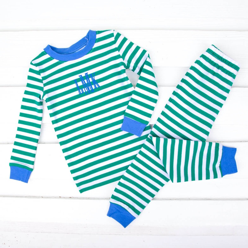 Green Stripe Pajamas