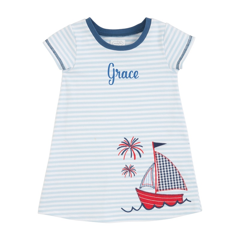 Sailboat Blue Knit Dress