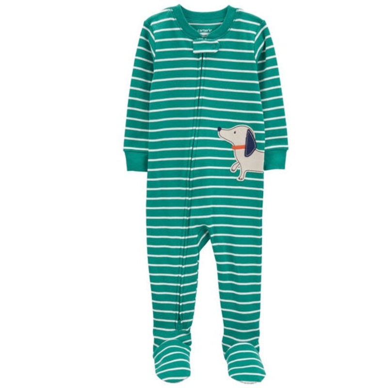 Toddler Boys' 1-Piece Striped Dog Sleeper 2R017110-969