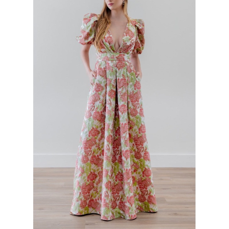 Bungalow Dress in Brocade Garden Party