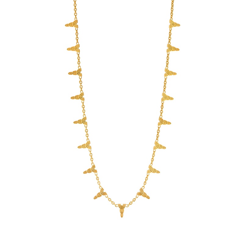 Cleopatra Ra Necklace in Gold