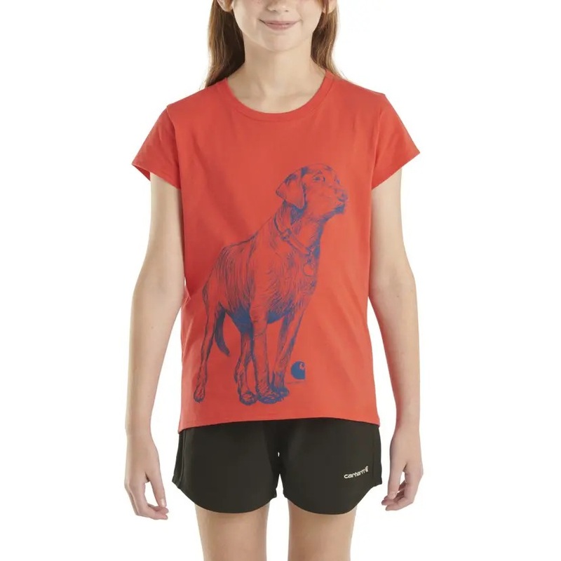 Girls' Short-Sleeve Dog T-Shirt CA7018