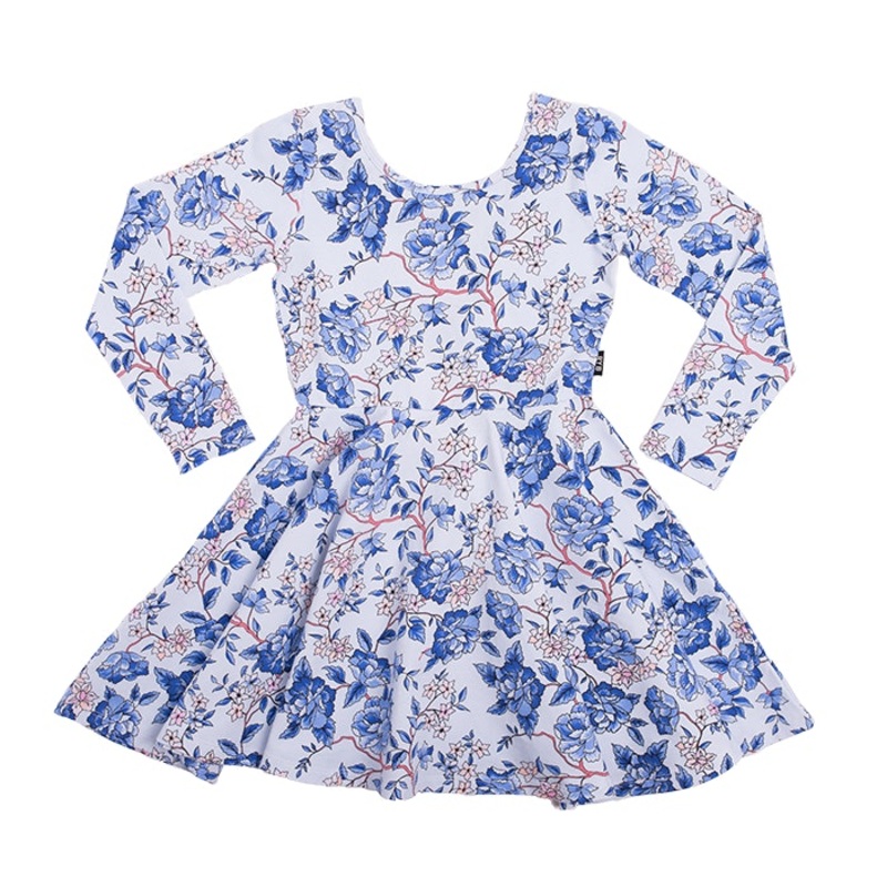 Rock your baby Oriental Floral Mabel Dress in blue