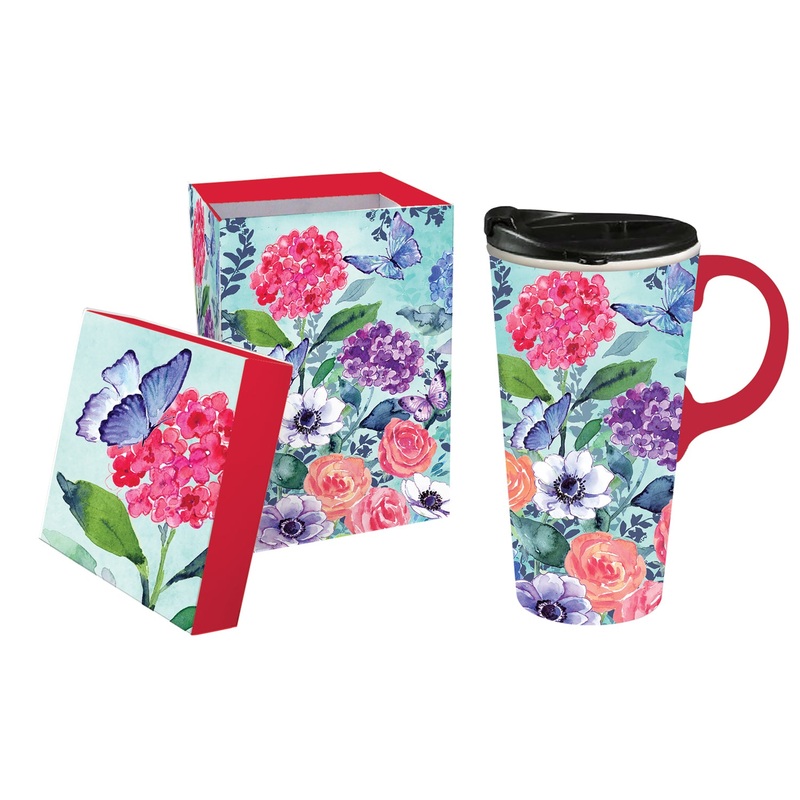 Through the Garden Gate Ceramic Travel Cup 3CTC017901