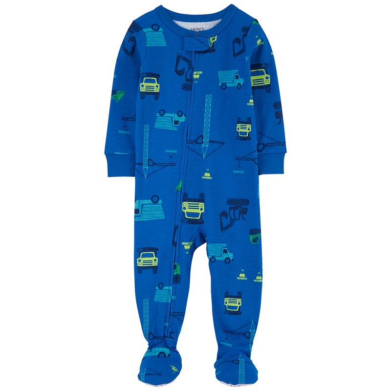 Boys' Construction Zip-Up Sleep & Play Pajamas 1Q072110