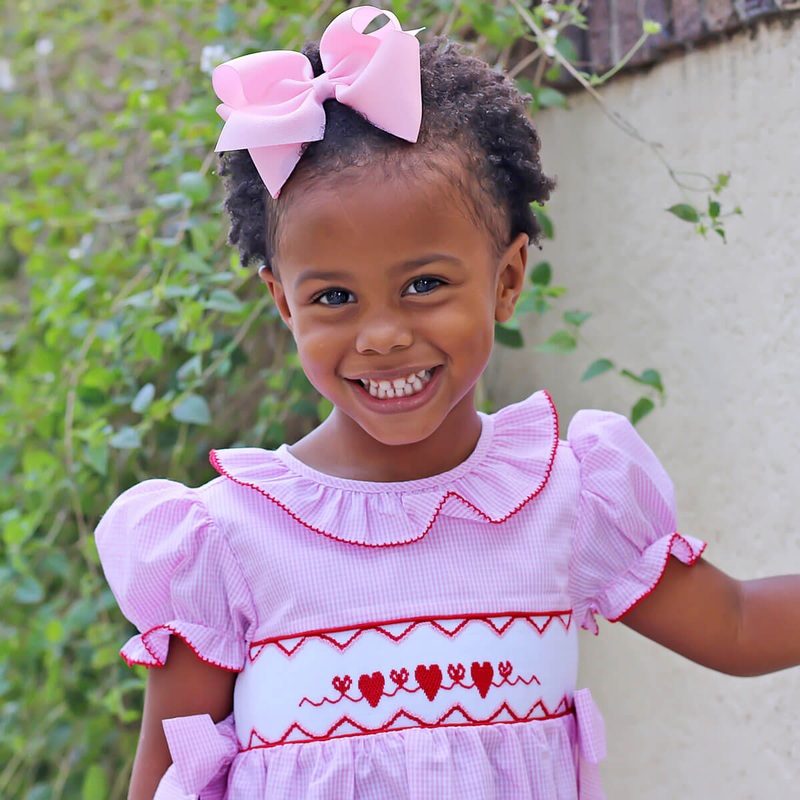 Enchanted Valentine Pink Smocked Beverly Dress