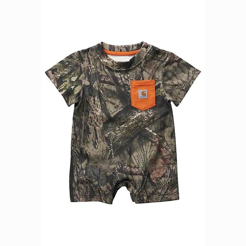 Boy's Short-Sleeve Camo Pocket Romper CM8714