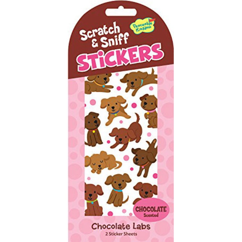 Chocolate Labs Scratch & Sniff Stickers STK185