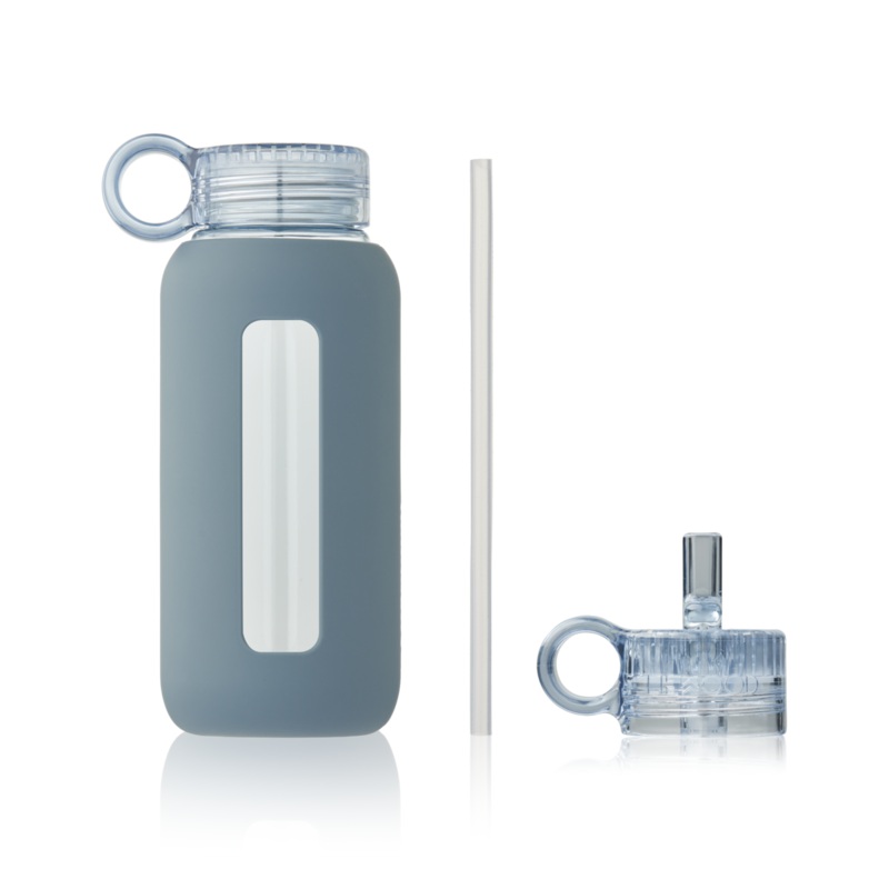 Liewood Yang Water Bottle | Whale and Sea Blue 350ml