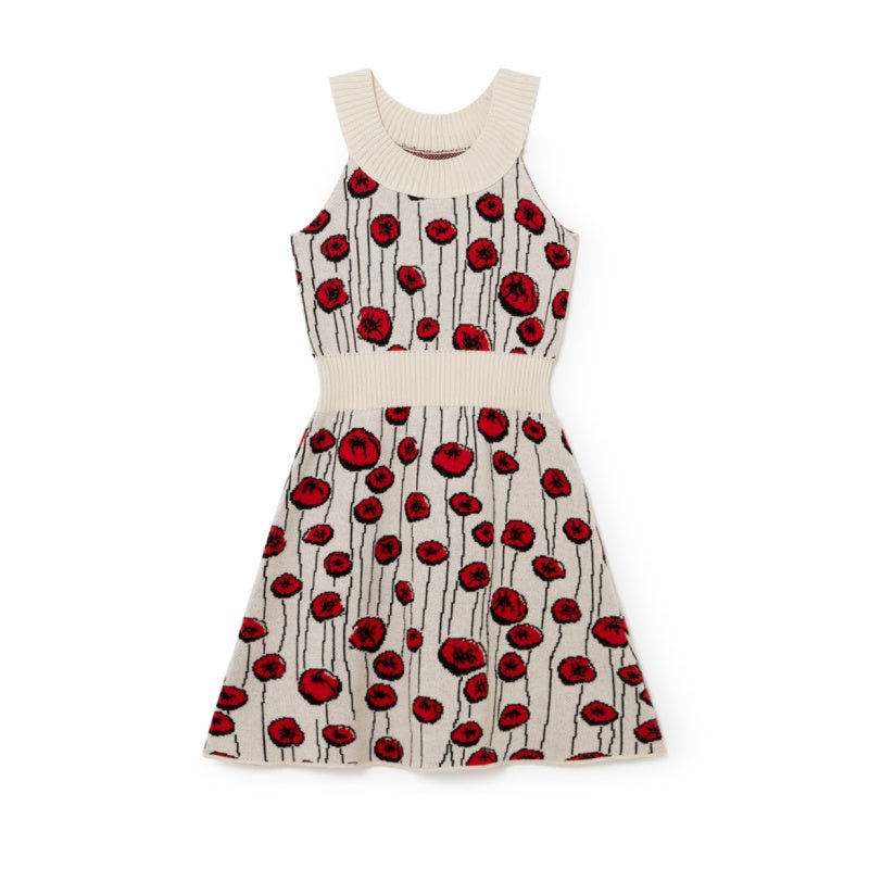 little creative factory chelsea knit dress red flowers